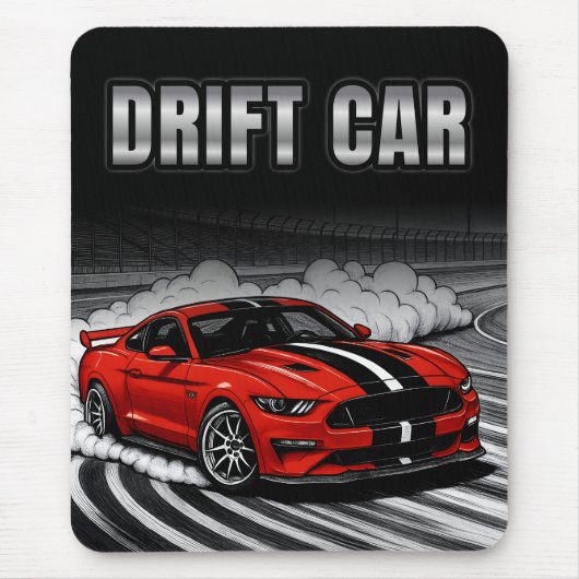 レッドマッスル ドリフトカー マウスパッド (正面)