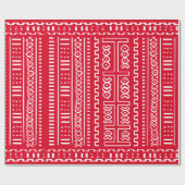 レッドマッドクロスデザイン ラッピングペーパー (フラット)