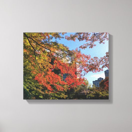 レッドマプルズアットガ日本のーデン キャンバスプリント (正面)