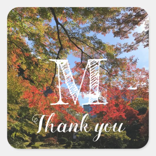 レッドマプルズアットガ日本のーデン スクエアシール (正面)