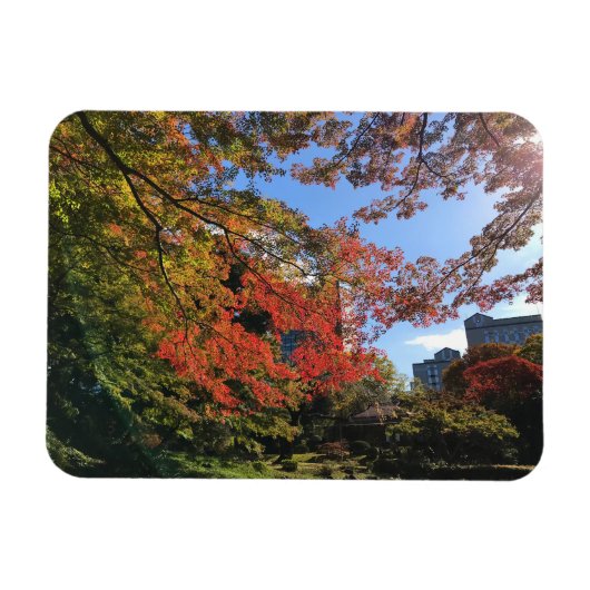 レッドマプルズアットガ日本のーデン マグネット (横)