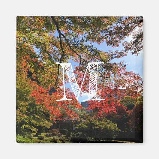 レッドマプルズアットガ日本のーデン マグネット (正面)