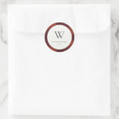 レッドマモダンルーンマルサラプレイドパターンモノグラム ラウンドシール (バッグ)