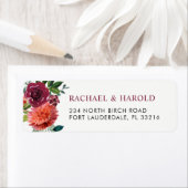 レッドマルサラブルゴーニュ植物学フローラ ラベル (インサイチュ)