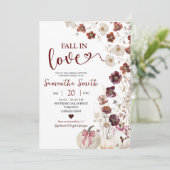 レッドマルサラ秋秋ワイルドフラワーブライダルシャワー 招待状 (スタンド正面)