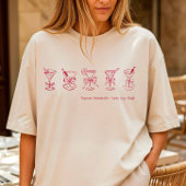 レッドマルティーニバチェロレッテビーチカバーアップまたはスリープ Tシャツ