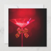 レッドマルティーニ女性ズ任意の数誕生日パーティー 招待状 (裏面)