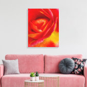 レッドマルディグラバラ印象派写真 キャンバスプリント (インサイチュ (リビング))