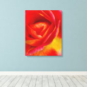 レッドマルディグラバラ印象派写真 キャンバスプリント (インサイチュ (ウッドフロア))