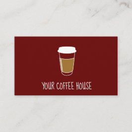 レッドマルーンコーヒースタンプロイヤリティカード ロイヤリティカード