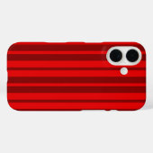 レッドマルーンスタイリッシュのストライプデザイン Case-Mate iPhoneケース (裏面 (横))