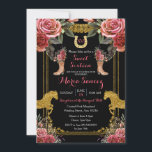 レッドマルーンSweet sixteenホースチャラ誕生日 招待状<br><div class="desc">レッドマルーンブラックバックグランドSweet sixteenホースチャラ誕生日招待状</div>