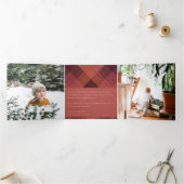 レッドマロン プライド 7 フォト クロス メリークリスマス 三つ折りクリスマスカード (内部)