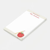 レッドマンガアップルとイエローペンシル&名前をカスタムする ポストイット (アングル)