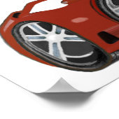 レッドマンガスポーツカーアートポスター ポスター (角)