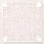 レッドマンダラヴィンテージインディアンアートボホビバレッジ ガラスコースター (裏面)