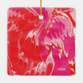 レッドマーブルメリーオーナメント セラミックオーナメント (裏面)