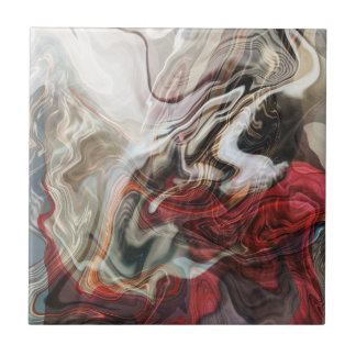 レッドマーブル抽象デザイン タイル