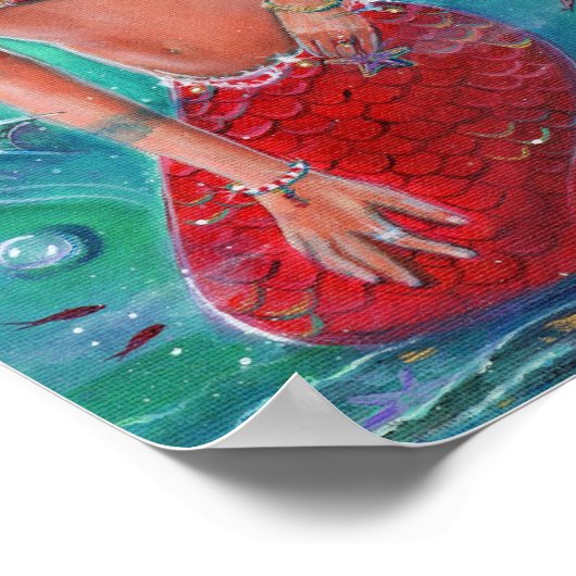 レッドマーメイド「ビビアン」海熱帯魚ファンタジー ポスター (角)