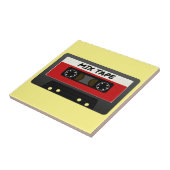 レッドミックステープ - 80年代と90年代のレトロ風ギフト タイル (側面)