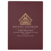 レッドミニマリストホーム建物契約者 クリップボード (裏面)