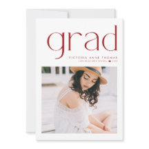 レッドミニマルタイポグラフィ写真卒業