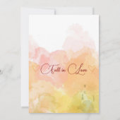 レッドミニマル秋インラブ結婚式招待状 招待状 (裏面)