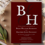 レッドミニマル結婚主義モノグラム 招待状<br><div class="desc">招待状のゲストは結婚Red Minimalist Monogram結婚式招待状で来る。招待状デザインはエレガントモノグラム用のスクリプトフォントを備えている。新郎と新婦の名前と日付と場所を結婚パーソナライズ。この結婚デザインで追加の文房具も利用可能。</div>