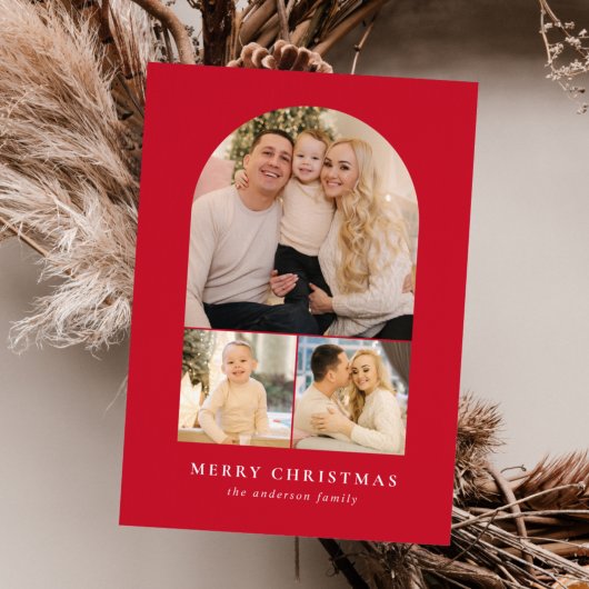 レッドミニマルArch 3写真 シーズンカード