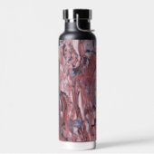 レッドミネラルストーン抽象芸術パターン ウォーターボトル (左面)