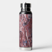 レッドミネラルストーン抽象芸術パターン ウォーターボトル (左面)