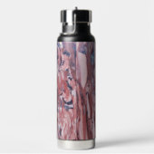 レッドミネラルストーン抽象芸術パターン ウォーターボトル (右面)