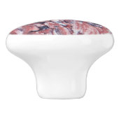 レッドミネラルストーン抽象芸術パターン セラミックノブ (側面)