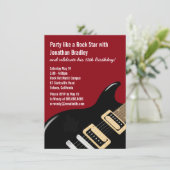 レッドミュージックギターロックスター誕生日 招待状 (スタンド正面)