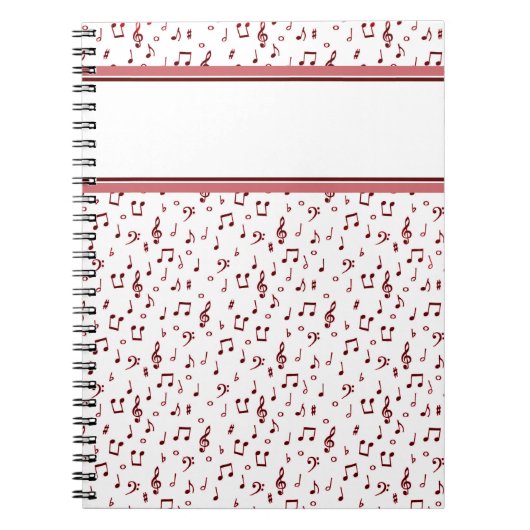 レッドミュージックテーマ ノートブック (正面)