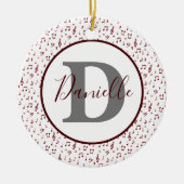 レッドミュージックテーマ パーソナライズされた セラミックオーナメント (正面)