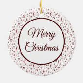 レッドミュージックテーマ パーソナライズされた セラミックオーナメント (裏面)