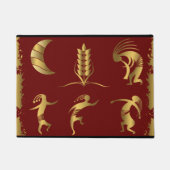 レッドミュージック踊りココペリスラグ ドアマット (正面)