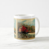 レッドミルクリントンのニュージャージーのヴィンテージ旅行 コーヒーマグカップ (正面右)