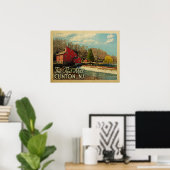 レッドミルクリントンのニュージャージーのヴィンテージ旅行 ポスター (ホームオフィス)