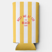 レッドミートザイエローカバナストライプビーチ スリム缶クーラー (裏面)