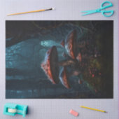 レッドムーディースマッシュルーム – 暗い夢の風景の切り離し 薄葉紙 (クラフト)