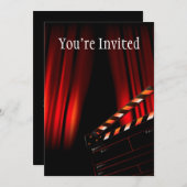 レッドムービーのカーテン·クラップボード監督 招待状 (正面/裏面)