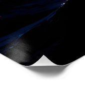 レッドムーンオーバーストーミーシーファンタジーシースケープ ポスター (コーナー)