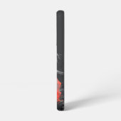 レッドムーンデジタルアートの下の崖の上の穏やかな女性 SAMSUNG GALAXYケース (左側面)