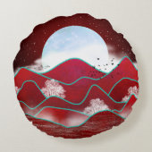 レッドムーンライズ装飾用クッション ラウンドクッション (裏面)