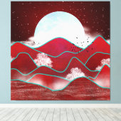 レッドムーンライズ キャンバスプリント (インサイチュ (ウッドフロア))