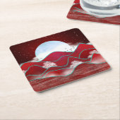 レッドムーンライズ スクエアペーパーコースター (アングル)