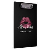 レッドメイクアップアーティストロゴキス名 クリップボード (右)