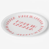 レッドメイドインカナダ紙プレート ペーパープレート (アングル)